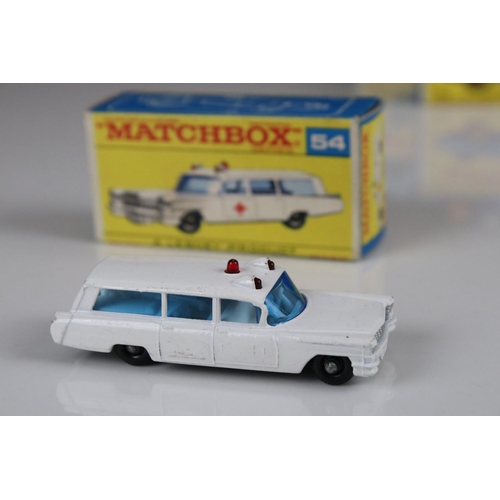 1655 - Ten boxed Matchbox 75 Series diecast models to include 25 Ford Cortina, 52 BRM Racing Car, 53 Ford Z... 