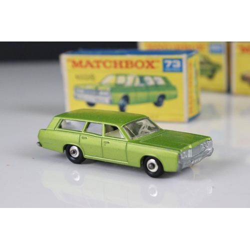 1656 - Ten boxed Matchbox 75 Series diecast models to include 46 Mercedes 300 SE Coupe, 72 Standard Jeep, 6... 