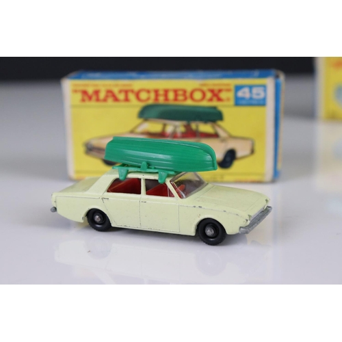 1656 - Ten boxed Matchbox 75 Series diecast models to include 46 Mercedes 300 SE Coupe, 72 Standard Jeep, 6... 