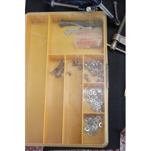 226 - Quantity of tools and accessories for Meccano and construction building to include boxed boards, por... 