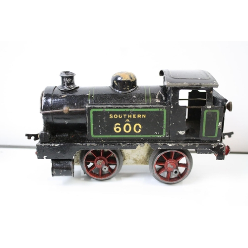 46A - Three Hornby O Gauge clockwork engines to include Type 501 1842, Type M1 and Southern 600, all with ... 