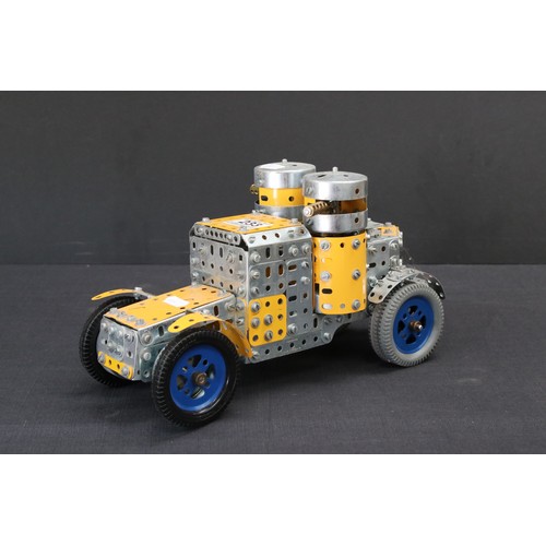 233 - Beautifully constructed Meccano car, well made, 30cm in approx length. Part of the large, private co... 