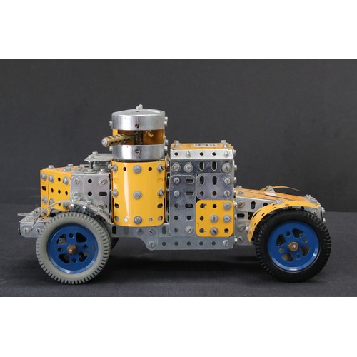 233 - Beautifully constructed Meccano car, well made, 30cm in approx length. Part of the large, private co... 