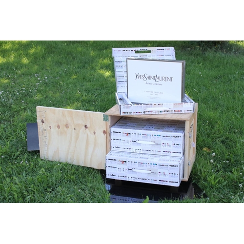 452 - Yves Saint Laurent Haute Couture (L'Oeuvre Integral 1962 - 2002) - Custom Made Wooden Cabinet, limit... 