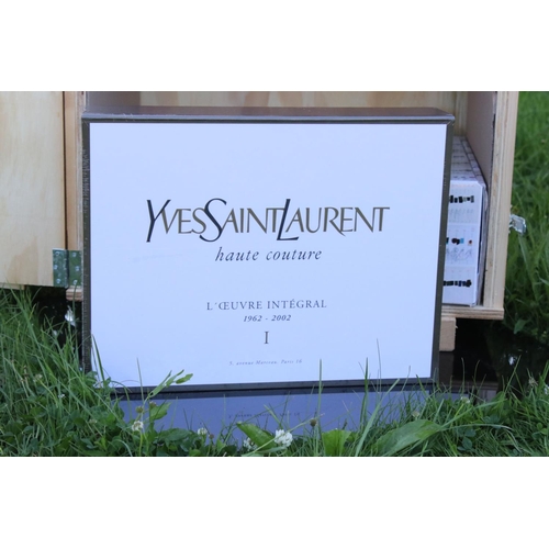 452 - Yves Saint Laurent Haute Couture (L'Oeuvre Integral 1962 - 2002) - Custom Made Wooden Cabinet, limit... 
