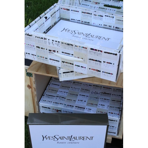 452 - Yves Saint Laurent Haute Couture (L'Oeuvre Integral 1962 - 2002) - Custom Made Wooden Cabinet, limit... 