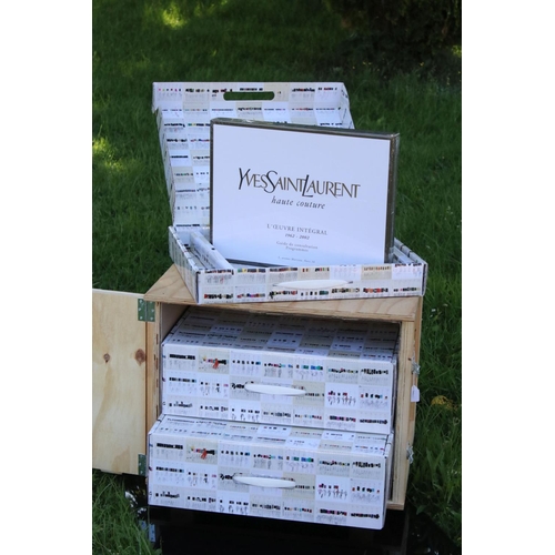 452 - Yves Saint Laurent Haute Couture (L'Oeuvre Integral 1962 - 2002) - Custom Made Wooden Cabinet, limit... 