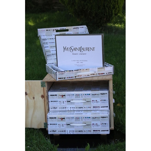 452 - Yves Saint Laurent Haute Couture (L'Oeuvre Integral 1962 - 2002) - Custom Made Wooden Cabinet, limit... 