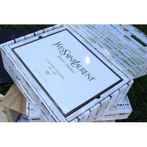 452 - Yves Saint Laurent Haute Couture (L'Oeuvre Integral 1962 - 2002) - Custom Made Wooden Cabinet, limit... 