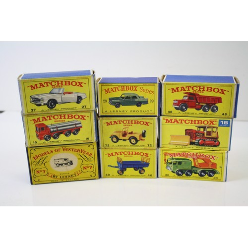 1657 - Eight boxed Matchbox 75 Series diecast models to include 16 Case Tractor, 72 Standard Jeep, 40 Hay T... 