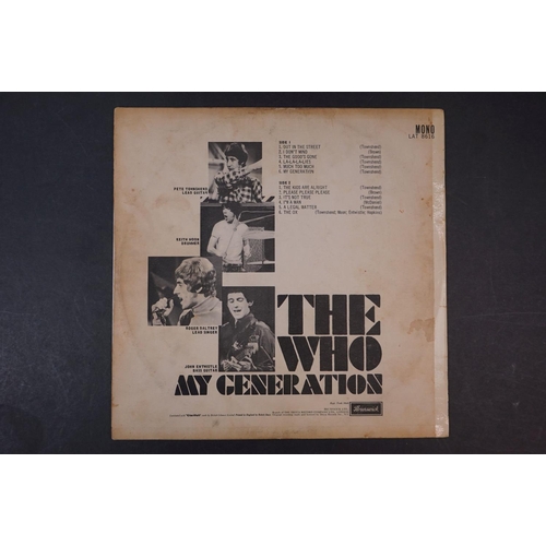 6 - Vinyl - The Who My Generation LP on Brunswick LAT8616 mono with laminated front sleeve, silver & bla... 