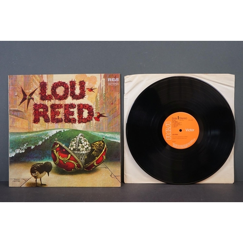 1117 - Vinyl - Two Lou Reed UK 1st pressing albums to include “Lou Reed”, UK 1972, 1E / 1E matrices, Front ... 