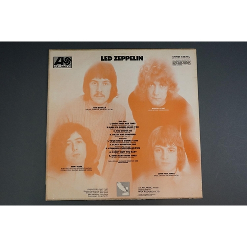 1161 - Vinyl - Led Zeppelin One (K40031) green and orange Atlantic label, 1972 repressing.  Sleeve & Vinyl ... 