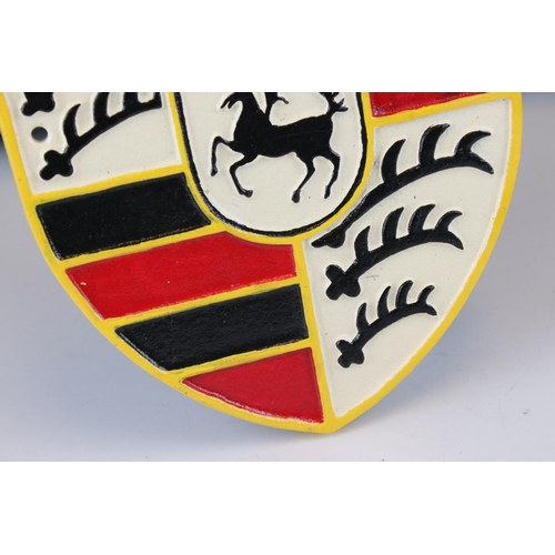 56 - Cast iron Porsche Stuttgart sign
