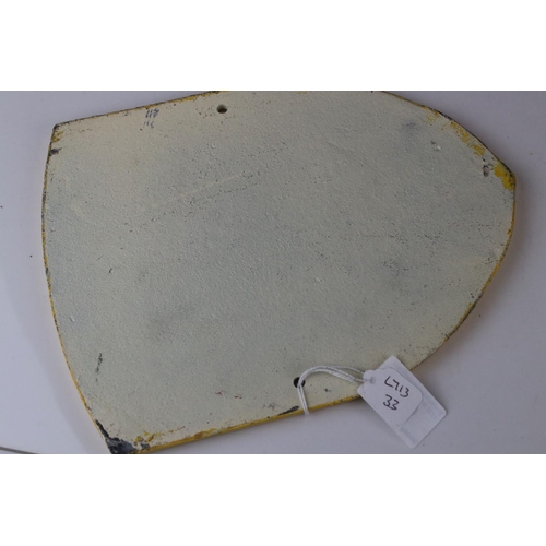 56 - Cast iron Porsche Stuttgart sign