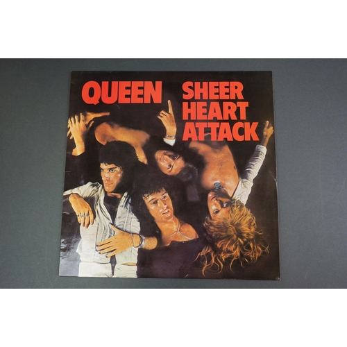 1272 - Vinyl - Four Queen LPs to include The Works x 2, Sheer Heart Attack and News of the World, sleeves a... 