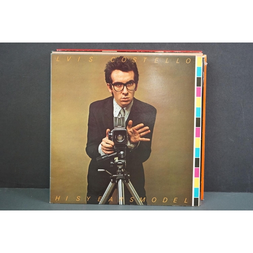 1282 - Vinyl - 13 Elvis Costello LPs to include and instore album white label sampler.  LPs include Girls G... 