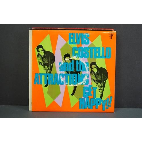 1282 - Vinyl - 13 Elvis Costello LPs to include and instore album white label sampler.  LPs include Girls G... 