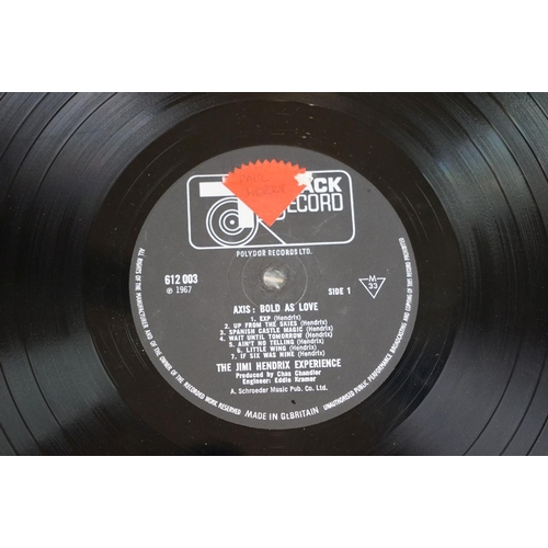 1309 - Vinyl - Jimi Hendrix Axis Bold As Love on Track 612003 red sticker to both sides of label, sleeve an... 