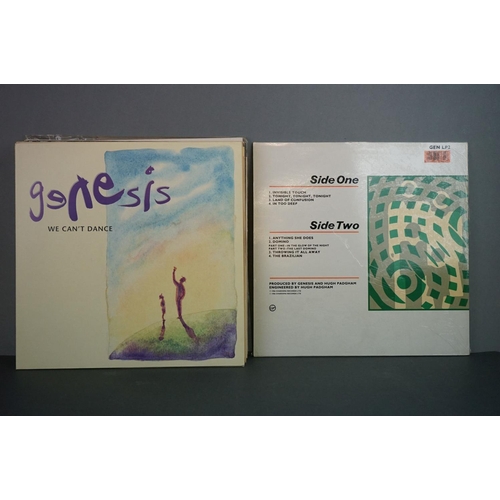 1248 - Vinyl - 10 Genesis LPs to include Invisible Touch GENLP2, We Cant Dance (GENLP3), self titled (GENLP... 