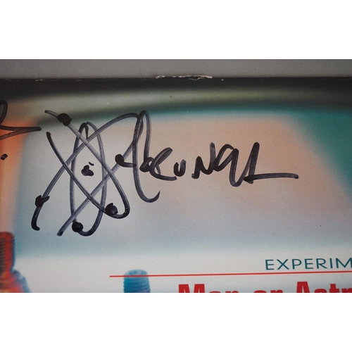 128 - Signed Vinyl - Man Or Astro Man? Experiment Zero LP on Louder 12, yellow vinyl, some damage to sleev... 