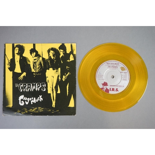 148 - Vinyl - The Cramps Psychedelic Jungle LP on IRS SP70016 with some label graffiti, The Crusher 12