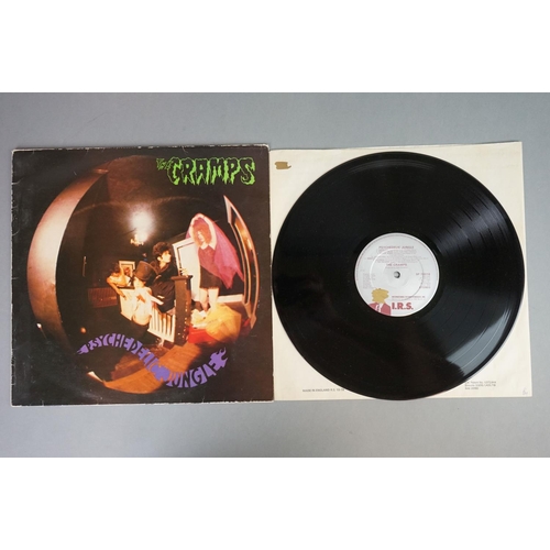 148 - Vinyl - The Cramps Psychedelic Jungle LP on IRS SP70016 with some label graffiti, The Crusher 12