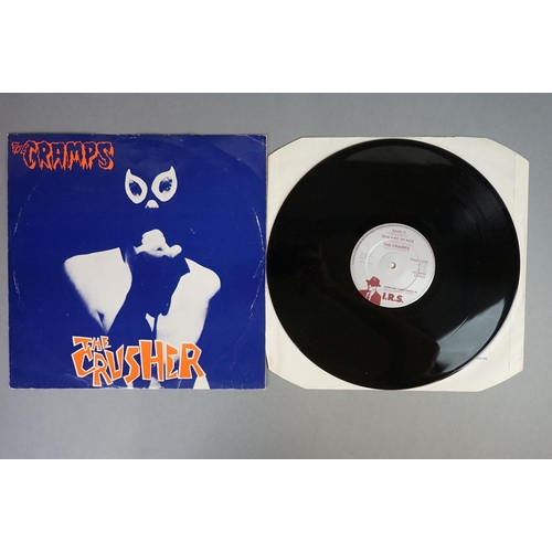 148 - Vinyl - The Cramps Psychedelic Jungle LP on IRS SP70016 with some label graffiti, The Crusher 12