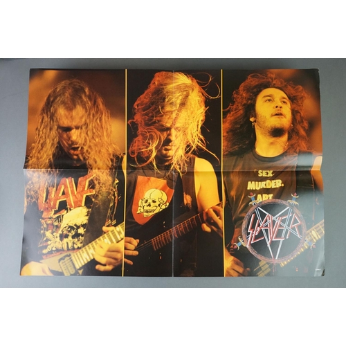 1173 - Vinyl - Thrash - Two Slayer LP's to include Hell Awaits (Roadrunner RR 9795) sleeve VG+ but has sign... 