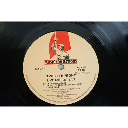 1174 - Vinyl - Five Twelfth Night vinyl LP's to include Live At The Target (Sonet Records TN002), Art & Ill... 