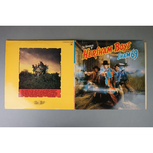 1176 - Vinyl - Two Sham 69 Vinyl LP's to include The Adventures Of Hersham Boys (Polydor Deluxe POLD 5025),... 