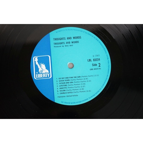 121 - Vinyl - Thoughts and Words self titled LP on Liberty LBL83224E blue Liberty label, sleeve and vinyl ... 