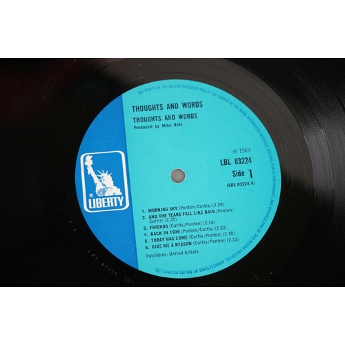 121 - Vinyl - Thoughts and Words self titled LP on Liberty LBL83224E blue Liberty label, sleeve and vinyl ... 