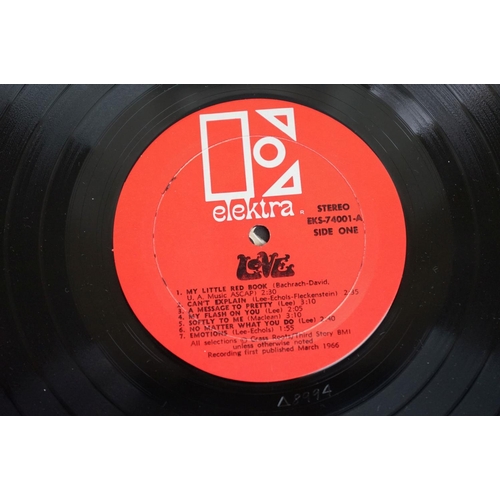 1250 - Vinyl - Love self titled EKS74001 orange label, Recording first published March 1966 bottom of label... 