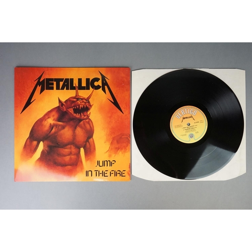 163 - Vinyl - Metallica collection of 2 LP's, 4 12