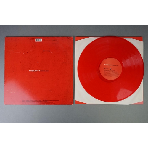 164 - Vinyl - Therapy? Infernal Love LP on red vinyl, sleeve vg with creasing, vinyl ex