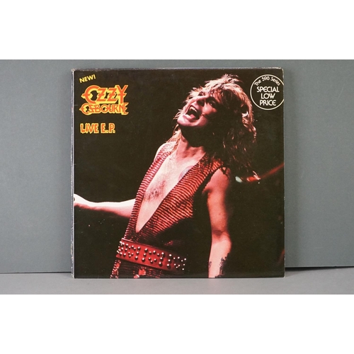 385 - Vinyl - Six Ozzy Osbourne vinyl LP's to include The Ultimate Sin (Epic Records 26404), Live E.P. (Je... 