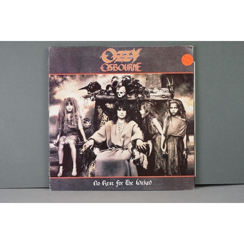 385 - Vinyl - Six Ozzy Osbourne vinyl LP's to include The Ultimate Sin (Epic Records 26404), Live E.P. (Je... 