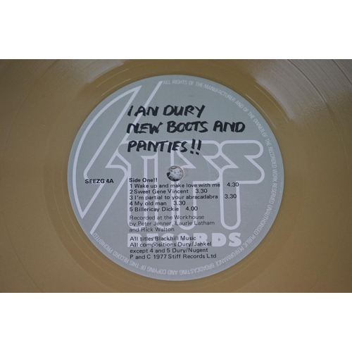 396 - Vinyl - Ian Dury New Boots & Panties (SEEZ 4) Special gold edition.  Sleeve has buffering to corners... 