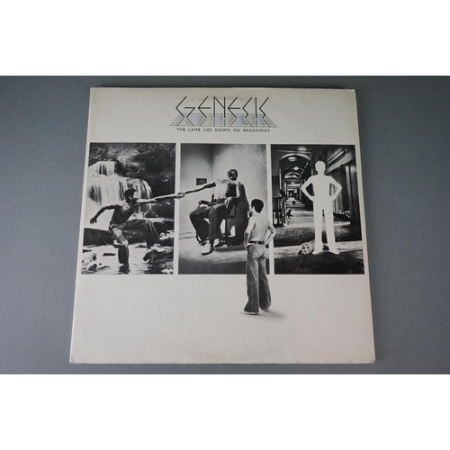 397 - Vinyl - Genesis 8 LP's to include Foxtrot (Vinyl Warped), The Lamb Lies Down, Selling England, Wind ... 