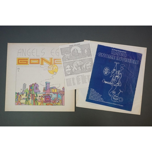 296 - Vinyl - Gong 2 LP's Camembert Electrique (VC 502) and Angels Egg (V 2007) with Radio Gnome Invisible... 