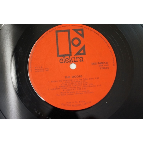 304 - Vinyl - The Doors, self titled (EKS 7400T) orange and black Elektra label with Polydor Records Ltd c... 