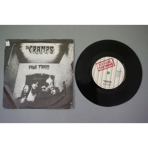 318 - Vinyl - The Cramps - Off The Bone picture disc reissue LP (white sleeve inner with writing, vinyl ex... 