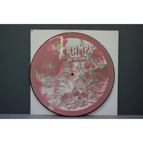 318 - Vinyl - The Cramps - Off The Bone picture disc reissue LP (white sleeve inner with writing, vinyl ex... 