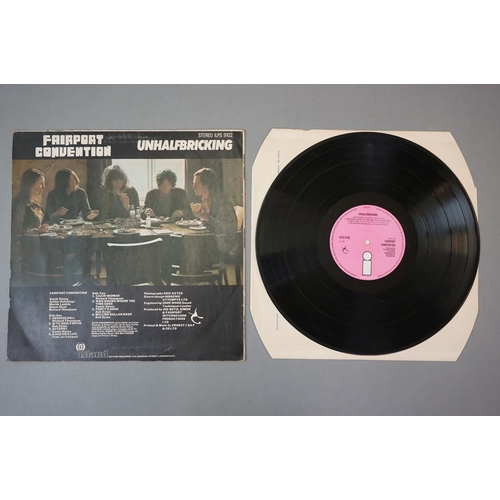 321 - Vinyl - Fairport Convention Unhalfbricking (ILPS 9102) Island white 'i' label on pink background.  S... 