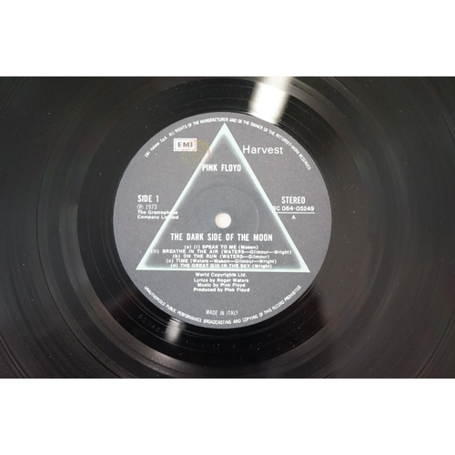 326 - Vinyl - Three Pink Floyd LPs to include Wish You Were Here (SHVL814) with postcard, Dark Side of the... 