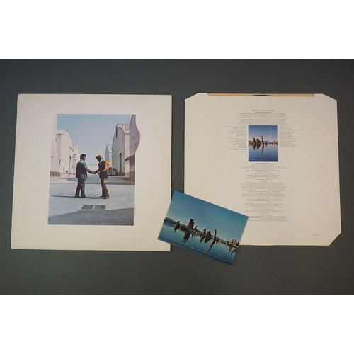 326 - Vinyl - Three Pink Floyd LPs to include Wish You Were Here (SHVL814) with postcard, Dark Side of the... 