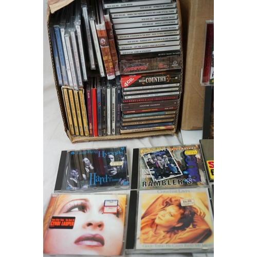 1385 - CD's - Around 400 CD's to include many Country artists, compilations, Rock, Jazz etc (4 boxes)