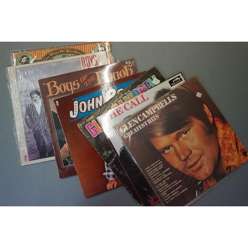 266 - Vinyl - Around 250 LPs to include Pop, Easy Listening, Country etc, sleeves and vinyl vg+ (two boxes... 