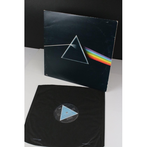 1 - Vinyl - Pink Floyd Dark Side of The Moon LP on Harvest SHVL804 Stereo, solid light blue triangle, no... 